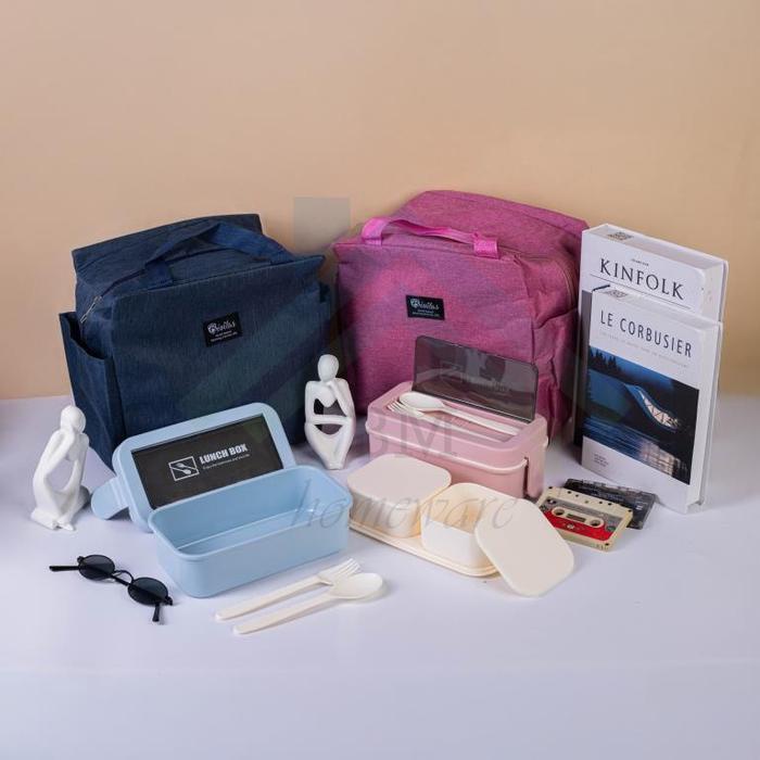 Dearglow_ Kotak Makan + Tas + Botol Minum / Kotak Makan Kantor