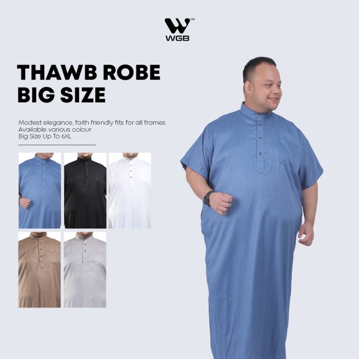 WGB Koko Gamis Kurta Pria Big Size Ukuran Jumbo XXL XXXL