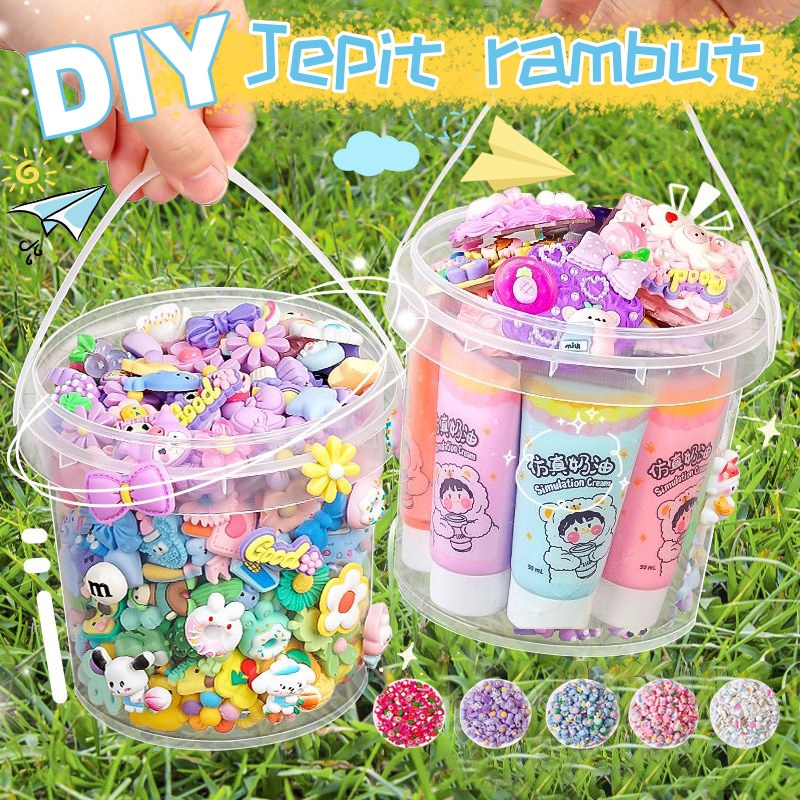 - 70pcs DIY deco cream / Krim Lem Jepit Rambut Kit /deco cream kit krim/DIY Jepit Rambut Dengan