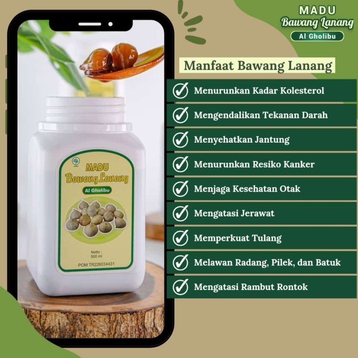 Madu Bawang Lanang Al Gholibu Murni 400gr