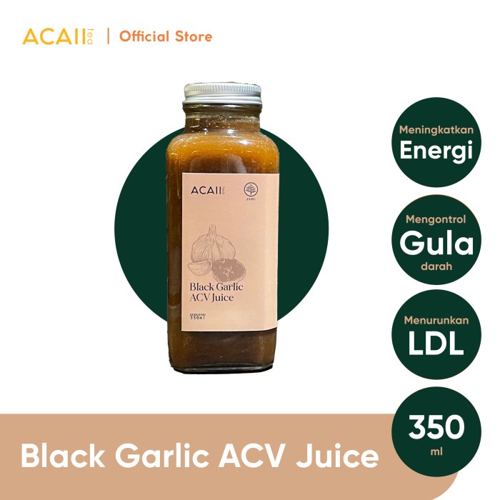 

Acaii Tea Black Garlic ACV Juice 350ml / Jus Bawang Hitam Cuka Apel Ja