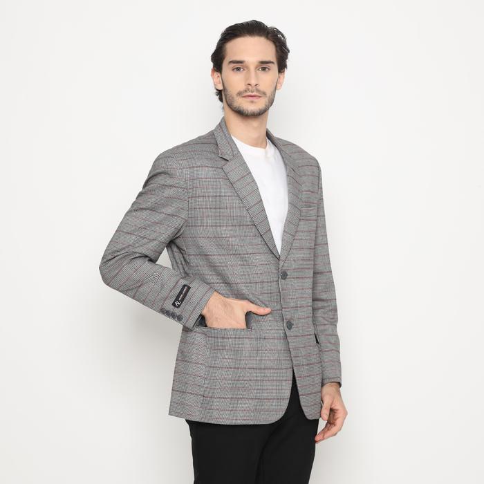 Jas Casual Motif Kotak Abu (J FANCY KA KC KD) Andre Laurent