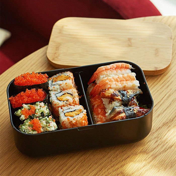 Yuk- MINISO Kotak Makan Sederhana Lunch Box 900ml Besar Gaya Jepang