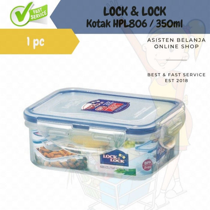 Mari- LOCK & LOCK Lock and Lock HPL806 / 350 ML Food Container Kotak Makan