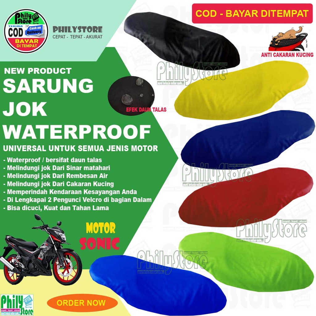 Bergaransi Sarung Jok Motor Bebek Honda Supra X Supra Fit Revo Sarung Cover Pelindung Jok Motor