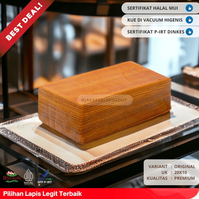 

(KUALITAS PREMIUM) KUE LAPIS LEGIT 20x10 ORIGINAL WISMAN 100% HALAL