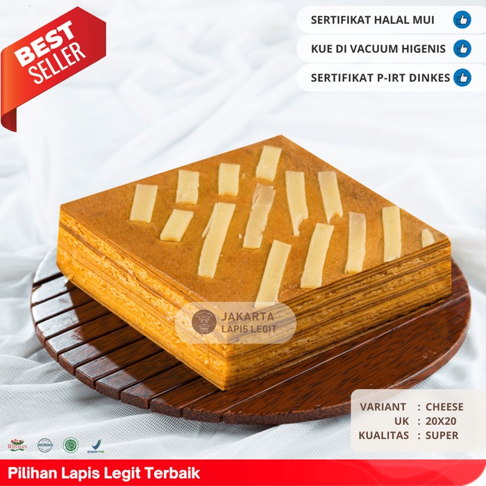 

(KUALITAS SUPER) KUE LAPIS LEGIT 20x20 CHEESE WISMAN 100% HALAL KEJU