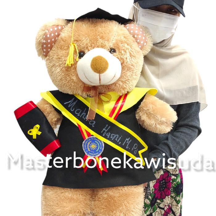 Boneka Wisuda 75 Cm Boneka Wisuda Jumbo Selempang Beruang Teddy Bear / Kado Wisuda / Hampers Wisuda