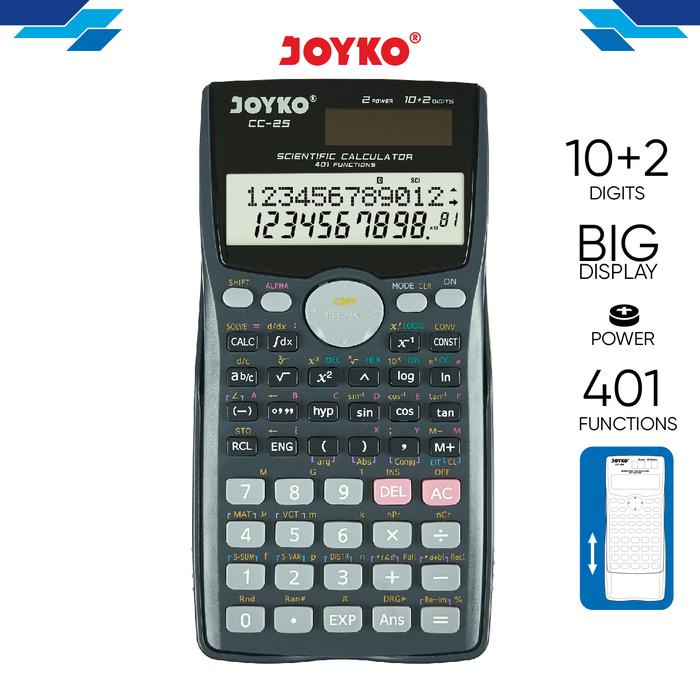 

Jual [READY] Joyko Scientific Calculator / Kalkulator Ilmiah Joyko Matematika CC-25