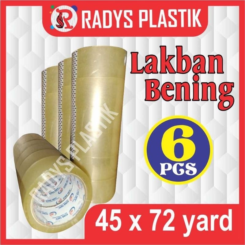 

PROMO!!!!!!LAKBAN BENING (6 PCS ) CLEAR BENING 72 Yard