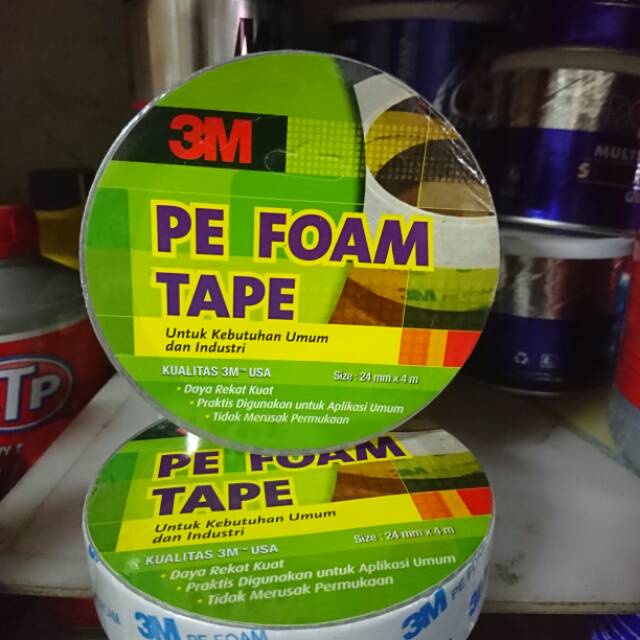 

Pe Double Tape Foam 3M Ori Asli Kualitas USA Ukuran 24mm X 4M