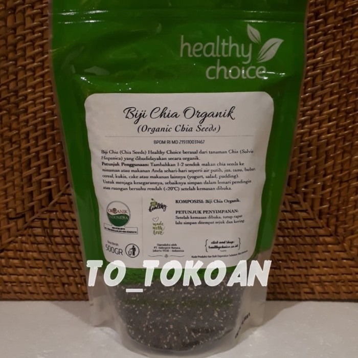 

HEALTHY CHOICE ORGANIC CHIA SEEDS BIJI CHIA ORGANIK 500 GR