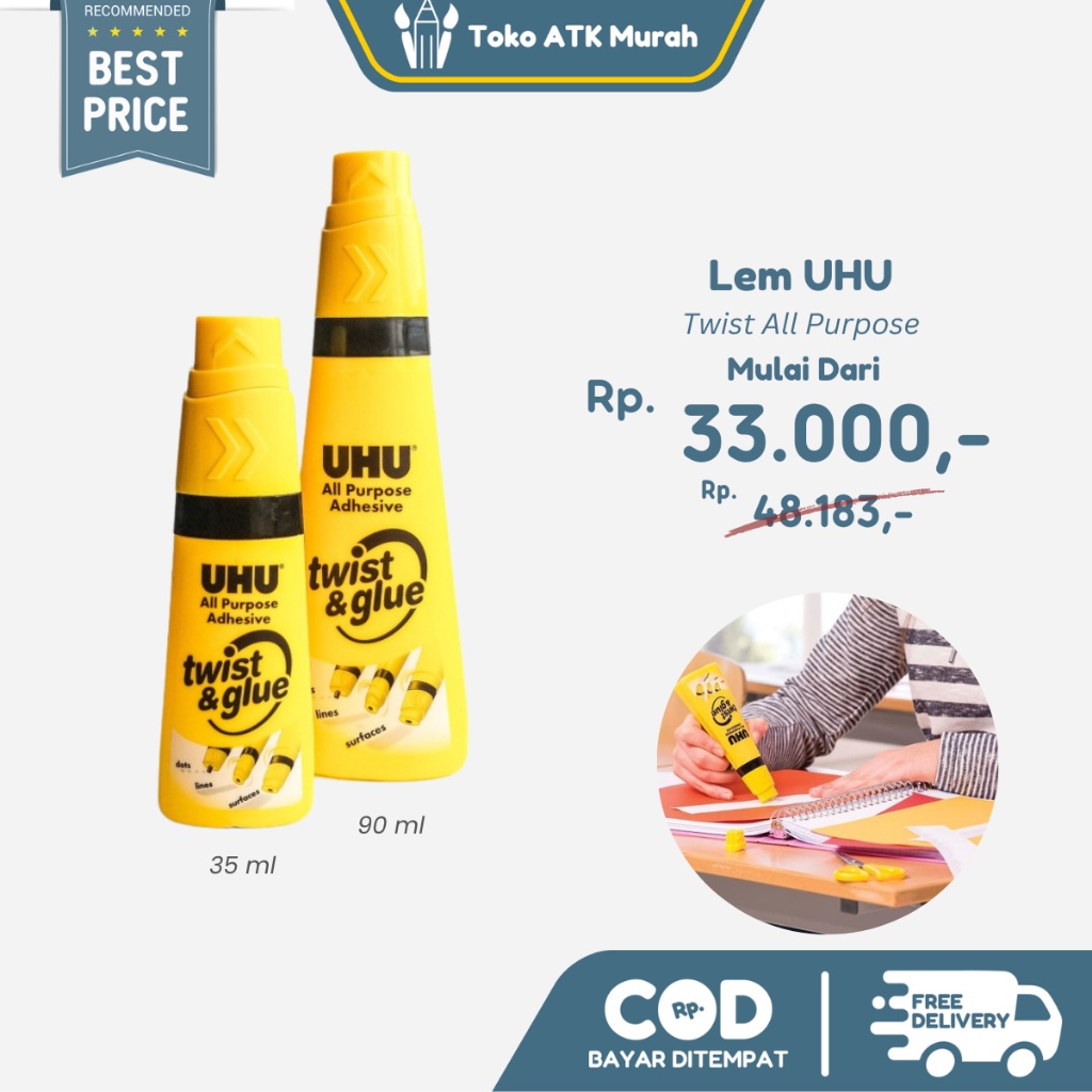 

Lem Uhu All Purpose Twist & Glue 35ml / 90ml Lem Serba Guna