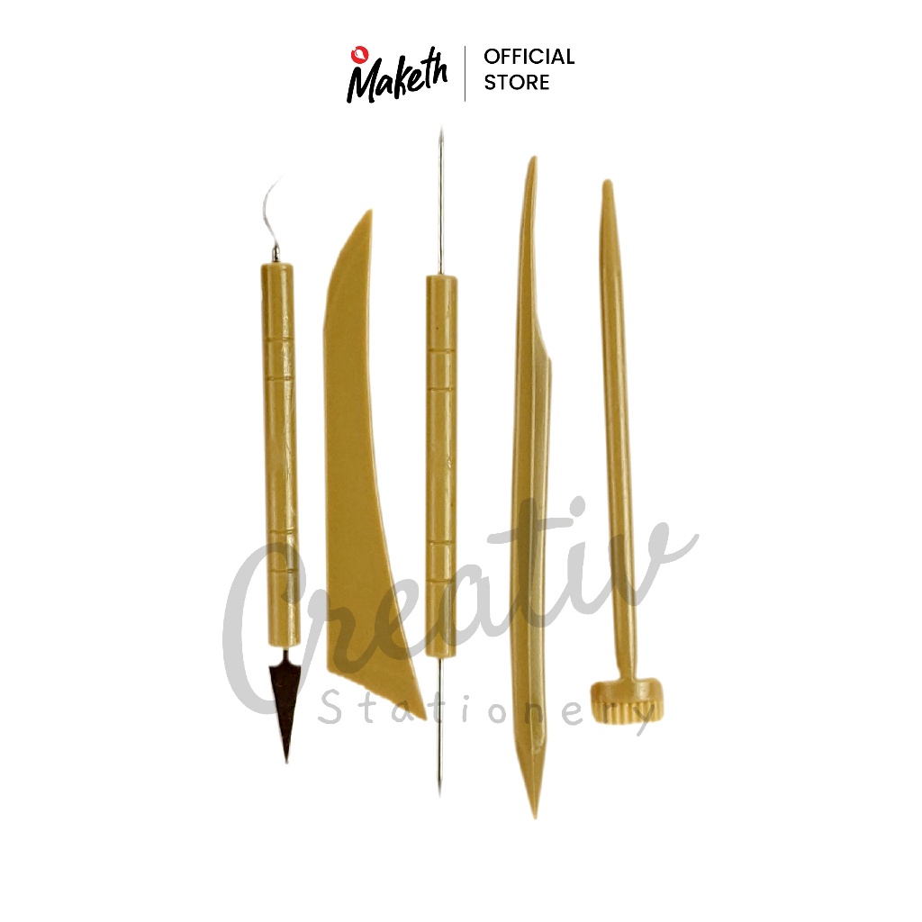 

Clay Tool Knife Pisau Alat Ukir Tanah Liat Modelling Sculpting Tools Set 5 Kuning Yellow Ct-S5