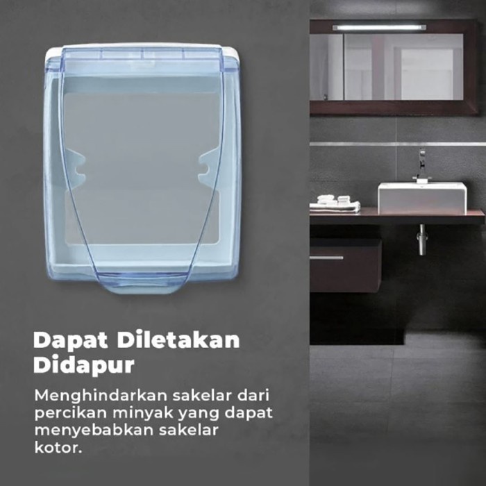 Tera Waterproof Cover Penutup Pelindung Pengaman Panel Stop Kontak Ready