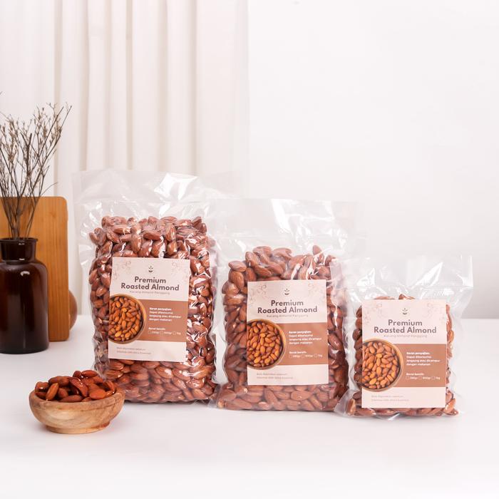 

terbaru !!! alora roasted almond 1kg - kacang almond panggang alora 1 kg ready