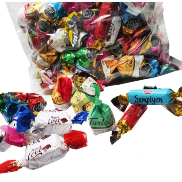 

terbaru !!! turkey mix 1 kg turkey original chocolate makanan food snacks cokelat manis coklat ready