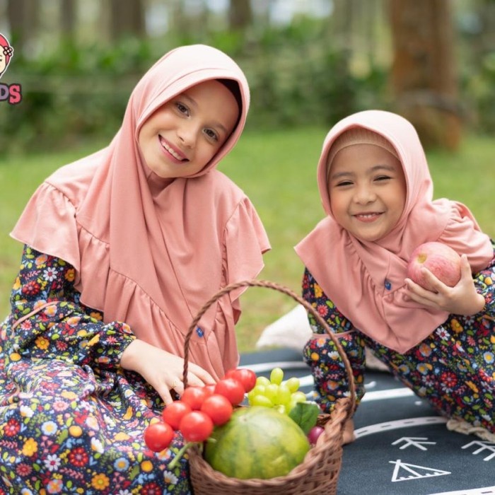 Jilbab Anak Aisyah Raggakids Warna "Dusty Pink"(2-14Th)