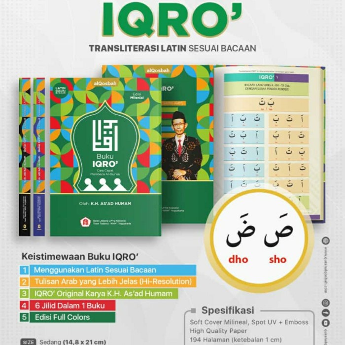 

BUKU IQRO CARA CEPAT MEMBACA AL QUR'AN LATIN SESUAI BACAAN,MILENIAL BEST SELLER