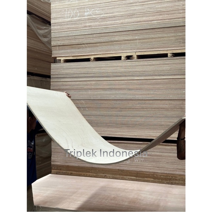 Triplek LENTUR MERANTI 12mm 122x244cm (Arah 122cm) / Plywood Bending MRT 12mm 4x8 (Arah 122cm)
