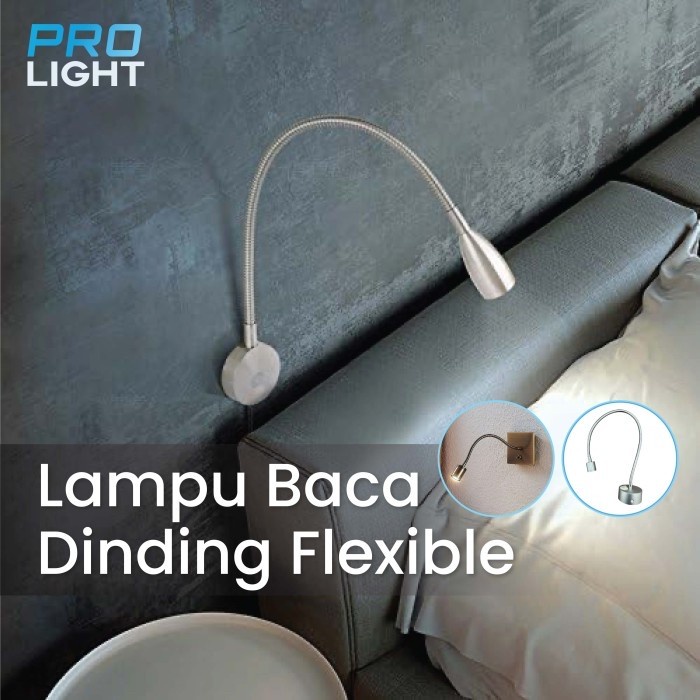 Lampu Baca Dinding Kamar Spiral Flexible - Bed Side Wall Lamp Light