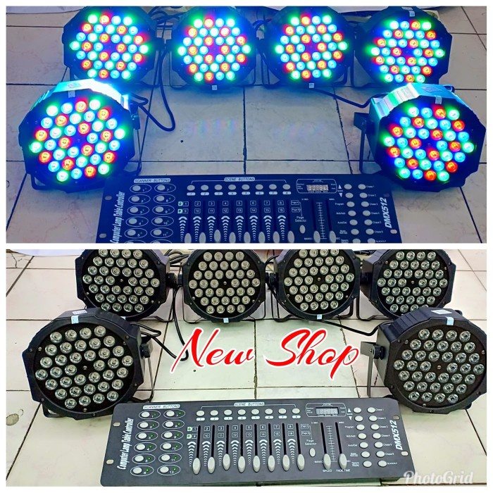 paket 6 buah Parled redsun 36*3w RGB+mixer lighting DMX 512