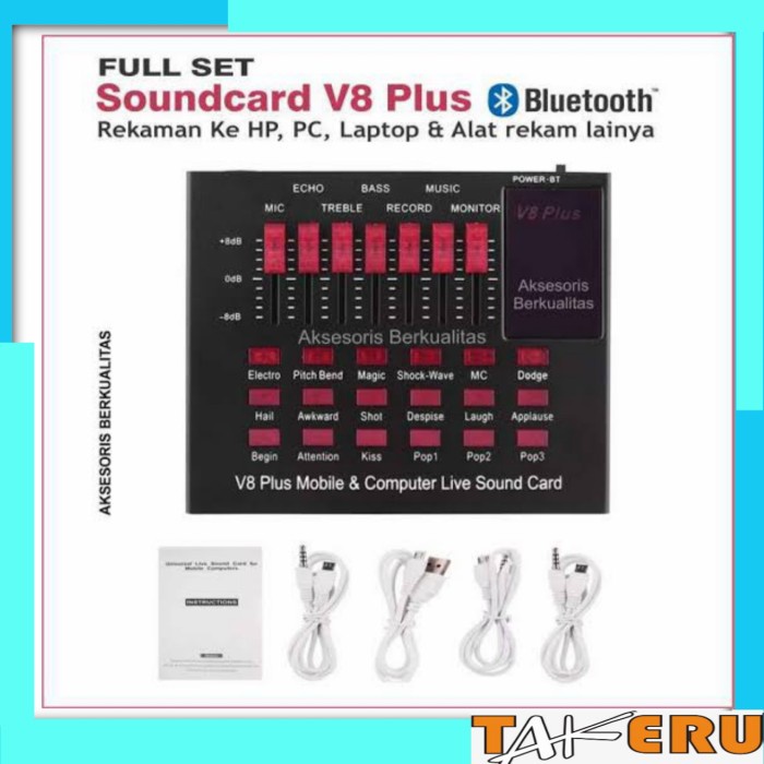 Soundcard V8 Plus Bluetooth Audio Interface - Soundcard V8+