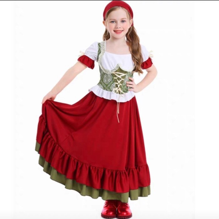 kostum anak Jerman dress panjang / germany girl costume Bavarian