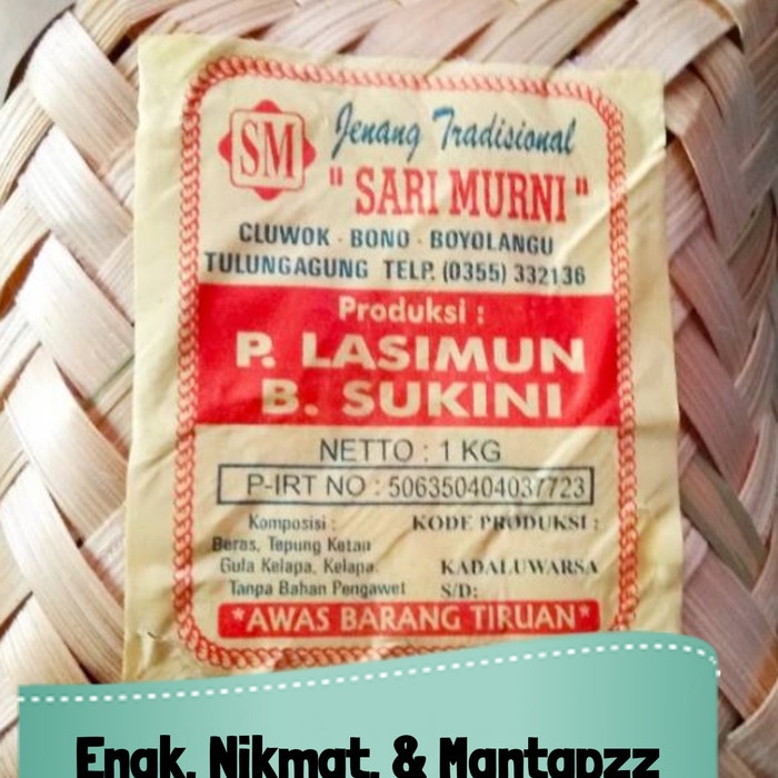 LIMITED EDITION Jenang tradisional ketan pak Lasimun Tulungagung 1000gr