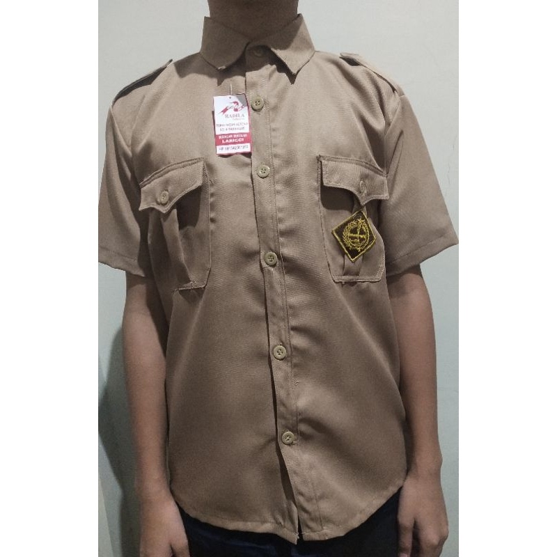 PROMO / Seragam Sekolah Baju Pramuka Pendek Laki-laki Kain Larici