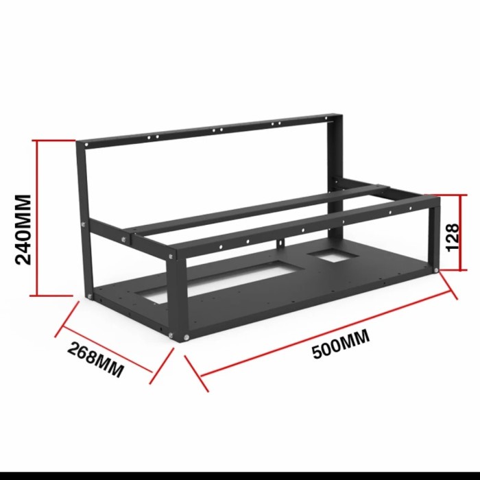 Rak Mining Rig Vga/Open Air Mining Frame Case/Mining Rig 6 / 8 GPU