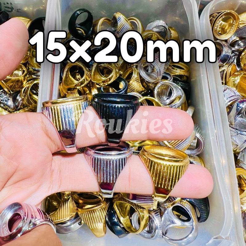 JelitaFash- Ikatan Cincin Titanium Tanam 15x20mm -2