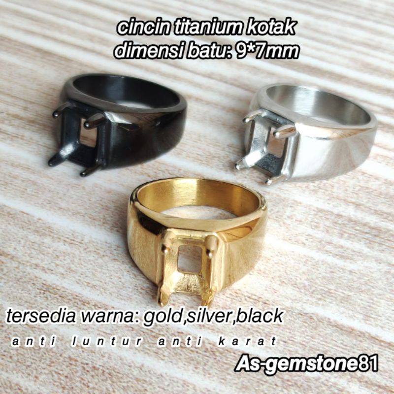 JelitaFash- Cincin emban ring[titanium]kotak 9*7