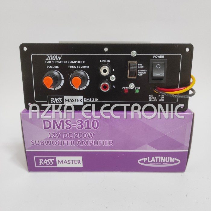 Kit Power Amplifier Subwoofer Monoblok Mobil Dms 310