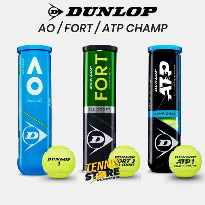 Bola Tenis Dunlop FORT / AO / ATP Championship Original