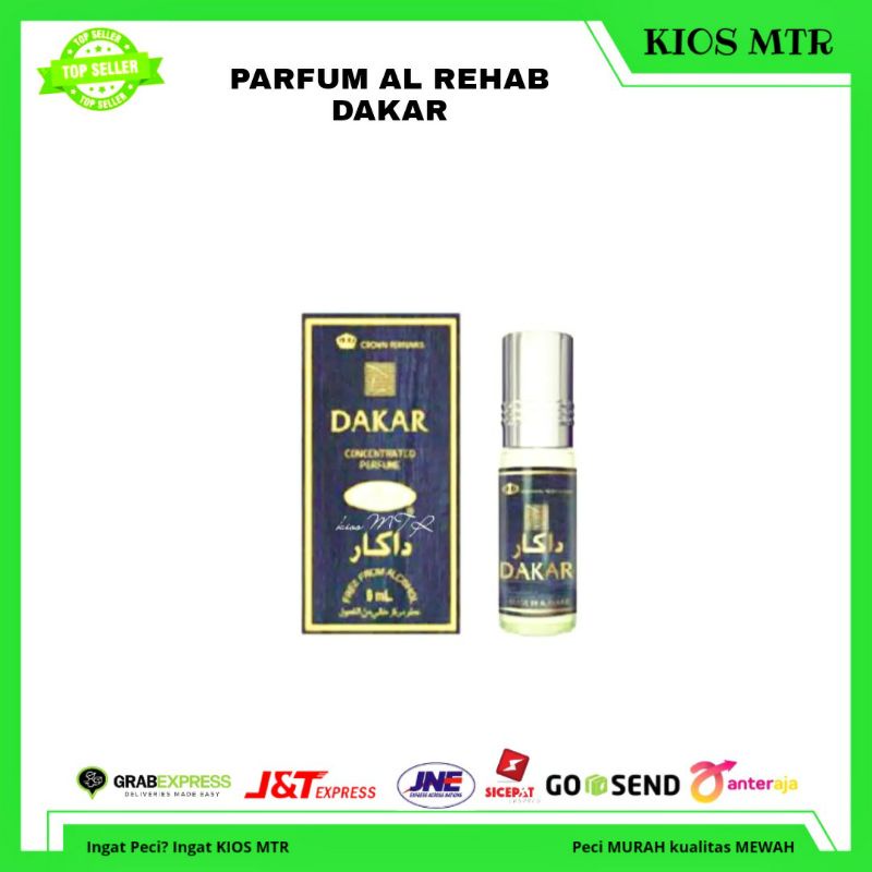 Parfum Al Rehab Original aroma Dakar 6 ml roll murah, minyak wangi arab tahan lama