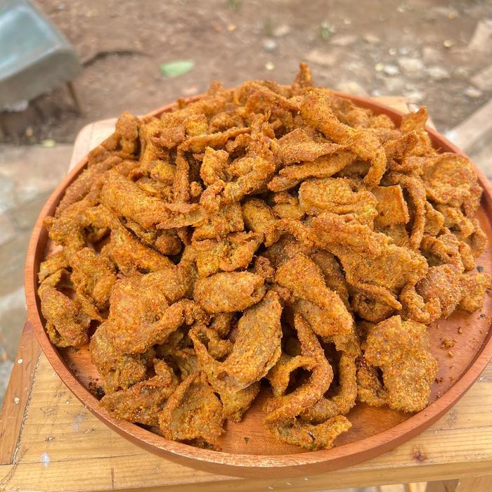 

Kripik kulit ayam pedas daun jeruk 250gr keripik