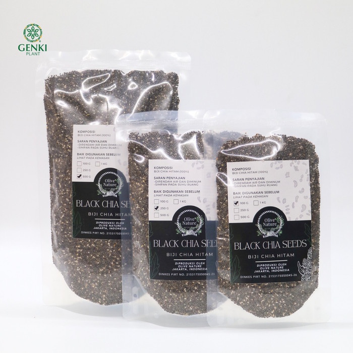 

Natural Black Chia Seed / Biji Chia Hitam - 1 kg