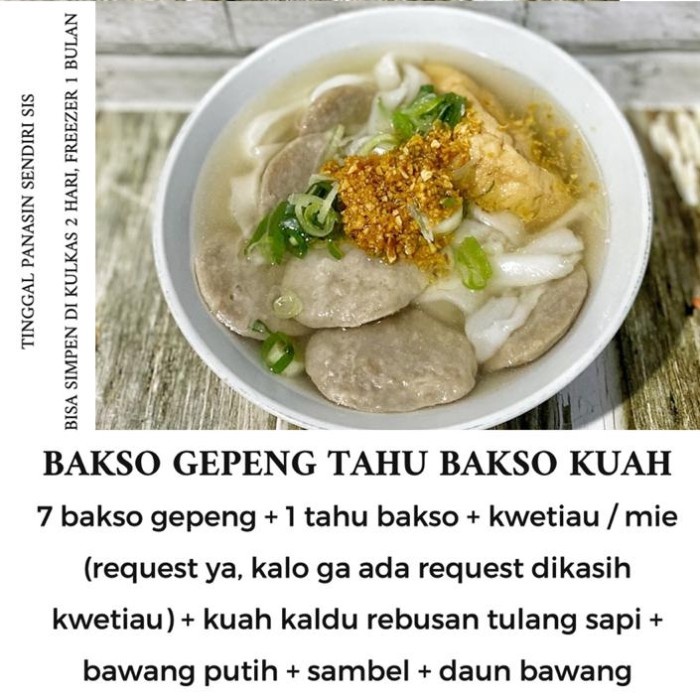 

Bakso Gepeng Tahu Bakso Kuah Kaldu Asli