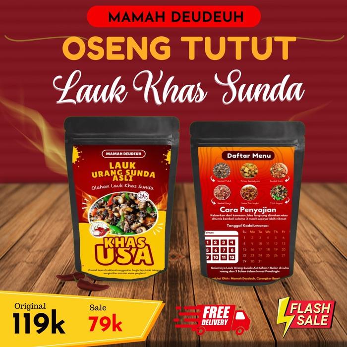 

OSENG TUTUT MAMAH DEUDEUH KEMASAN VACCUM 200gr TIDAK PEDAS halal SPP-IRT