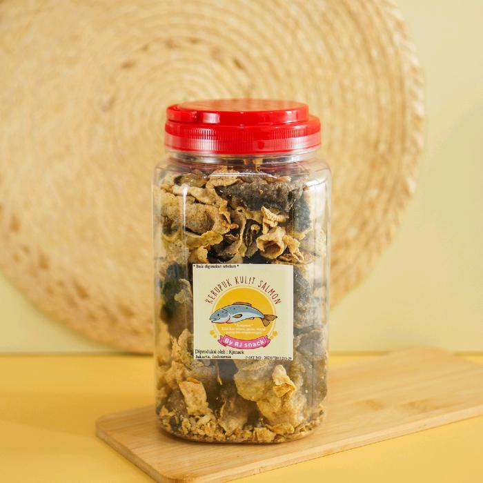 

Toples Jumbo 250gr Keripik kulit ikan salmon Original Cemilan Premium Enak dan Crunchy Food Snack