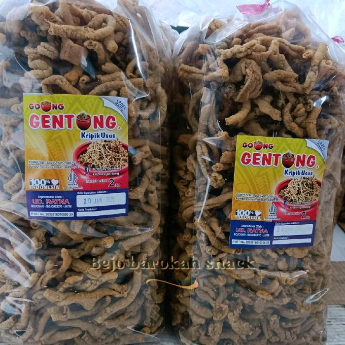 

2KG KERIPIK USUS MERK GENTONG