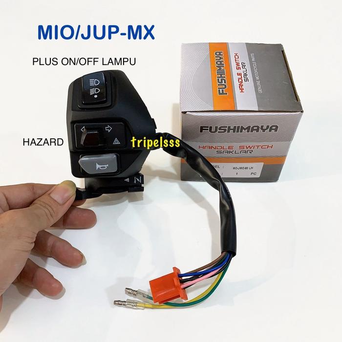 Saklar kiri Mio plus On/Off lampu Dim 3titik & Hazard Mio J - M3 - Soul GT 115 - Mio Smile - Mio