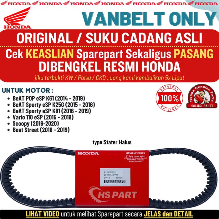 Vanbelt Beat K44 Ori , Vanbelt Beat Esp Original , Vanbelt Beat Street Original , Vanbelt Beat POP