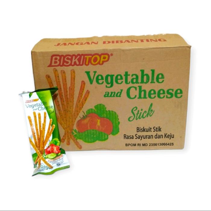 

terbaru !!! biskitop vegetable & cheese stick per dus isi 40 pcs ready
