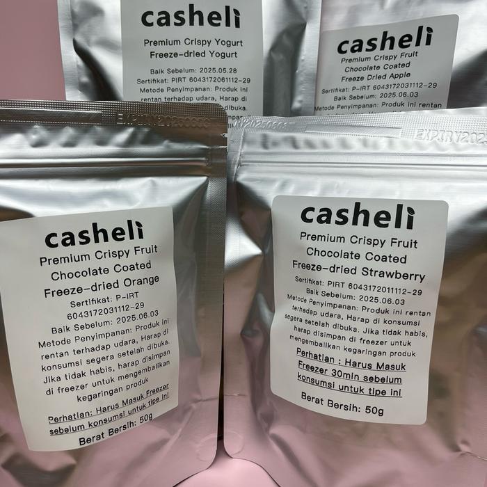 

terbaru !!! casheli 200g bundle of 4 crispy freeze-dried chocolate coated orange 50g+chocolate