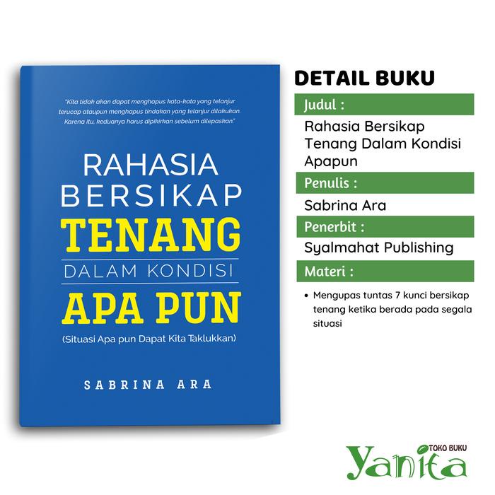 

Promo Buku Motivasi Psikologi Rahasia Bersikap Tenang Dalam Kondisi Apapun Pengembangan Diri