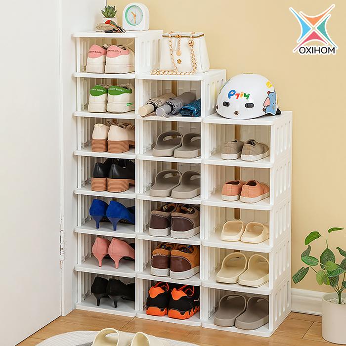 

Promo Oxihom Lemari Sepatu Rak Sepatu Susun Plastik Rak Buku Rak Dapur Serbaguna Dapat Disesuaikan
