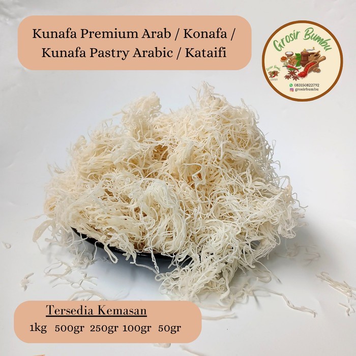 

SALE PROMO KUNAFA PREMIUM ARAB 250GR / KONAFA / KUNAFA PASTRY ARABIC / KATAIFI READYY