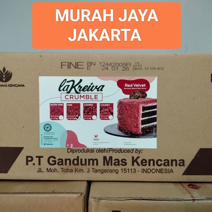 

SALE TERBARU LA KREIVA CRUMBLE RED VELVET 2,5 KG READYY